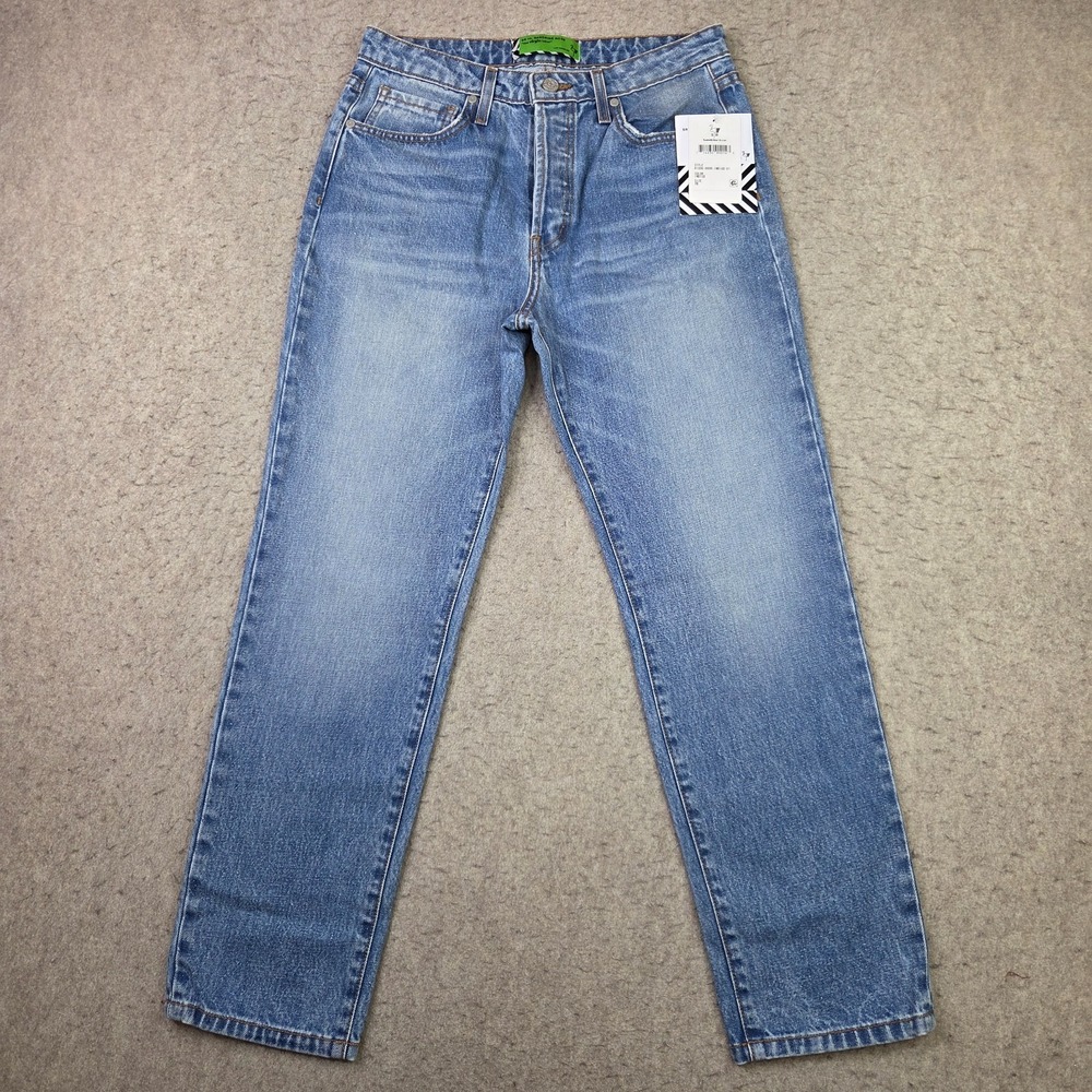 Sandrine Rose Free People Women Jeans Size 28 Indigo Straight Leg Mom Button Fly